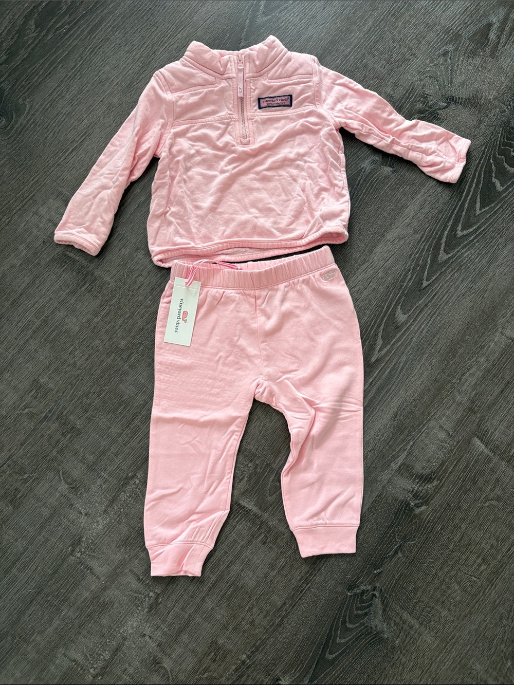 Vineyard Vines Baby Pink Two-Piece Pajama Set